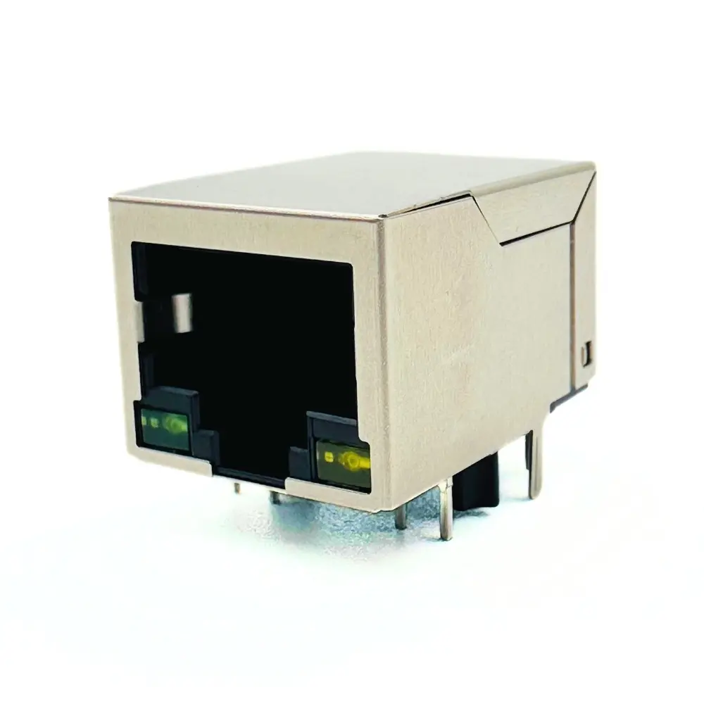 Megnetic Jack 2.5G Base-T Low-Profile W LED Tab-down Thru-Hole