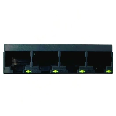 RJ45 Jack 1x4 (4-Port) Thru-Hole,RA,Unshielded,Tab-Up (3)