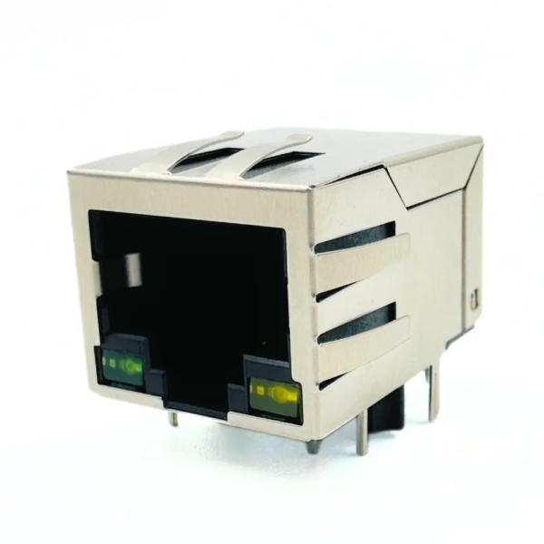 Magnetic RJ45 1x1 Tab Down 10100 BASE With LEDs, DIP (1)