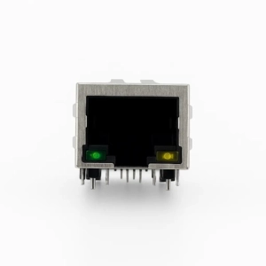 Magnetic RJ45 1x1 Tab Down 10100 BASE With LEDs, DIP (1)