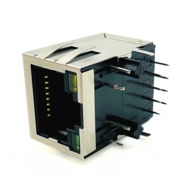 Magnetic RJ45 1x1 Tab Down 10100 BASE With LEDs, DIP (2)