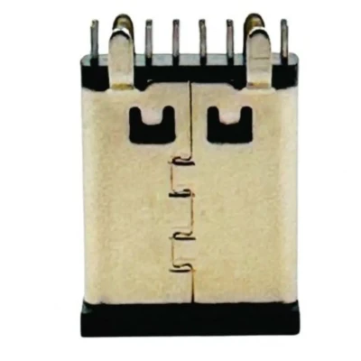 USB Type-C Connector 16Pin IO Receptacle Vertical Through-Hole Tab-Up Type (3)