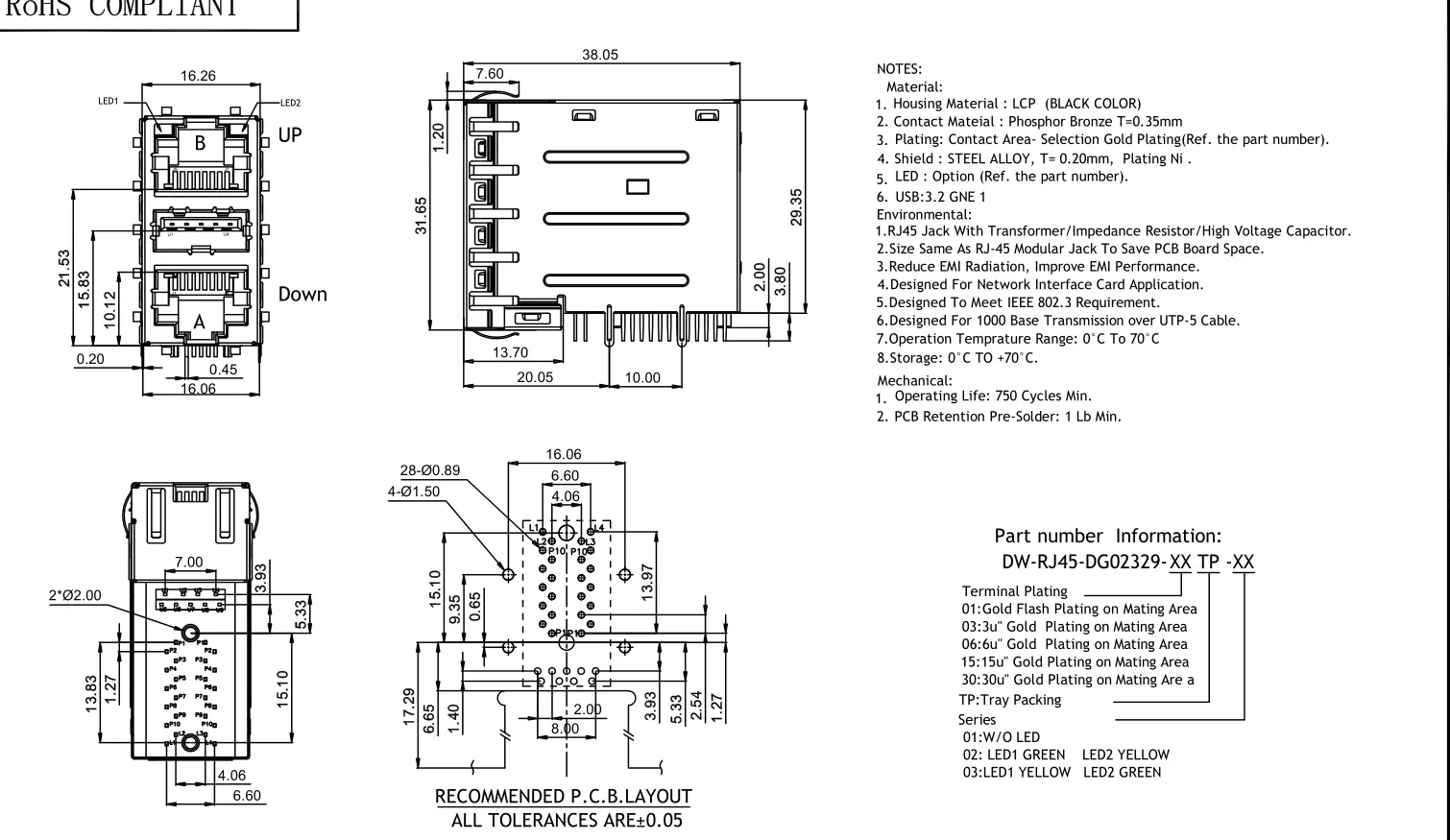 Revolutionizing Networking: The 2*1-Port RJ45 Connector 1000Base