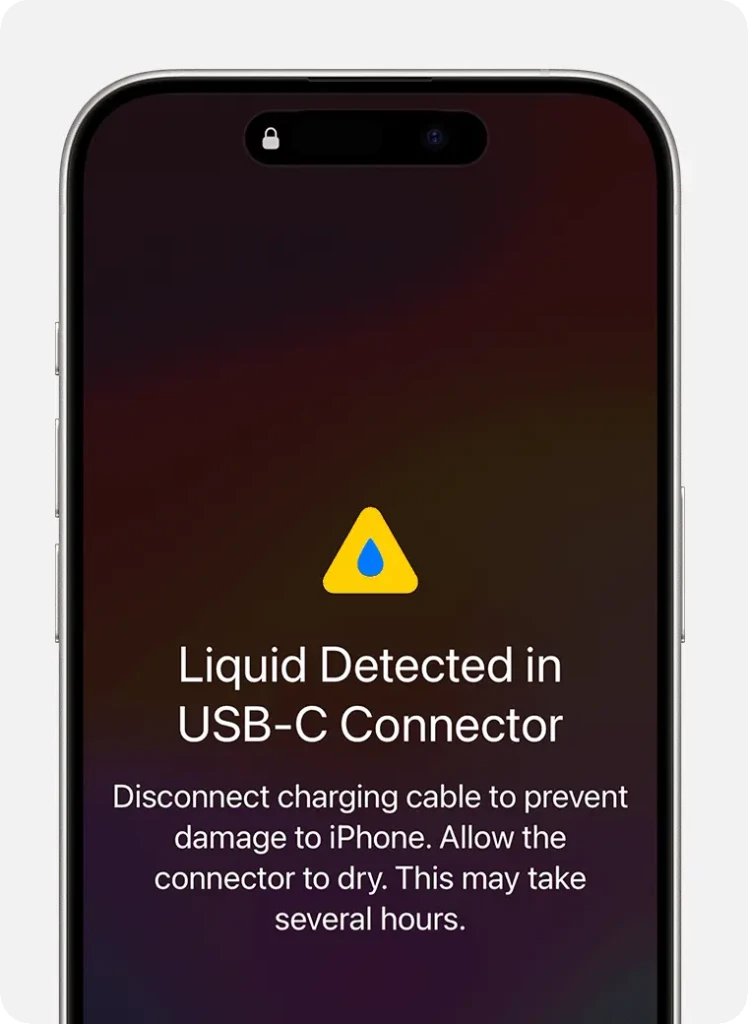 Liquid Detected In Lightning Connector