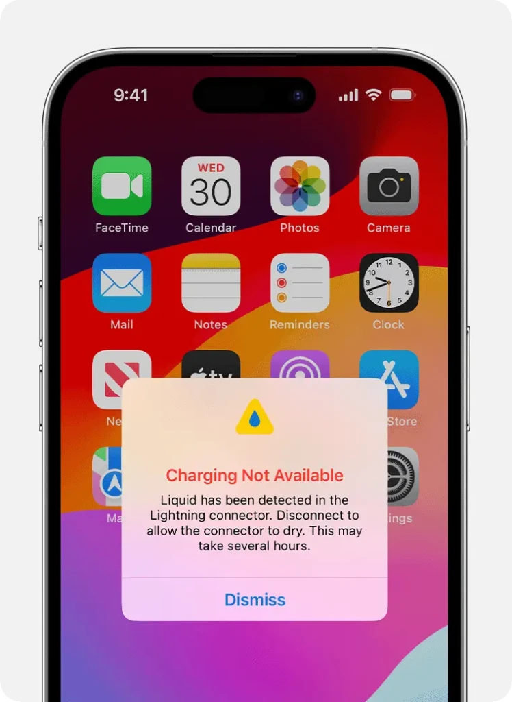 Liquid Detected In Lightning Connector