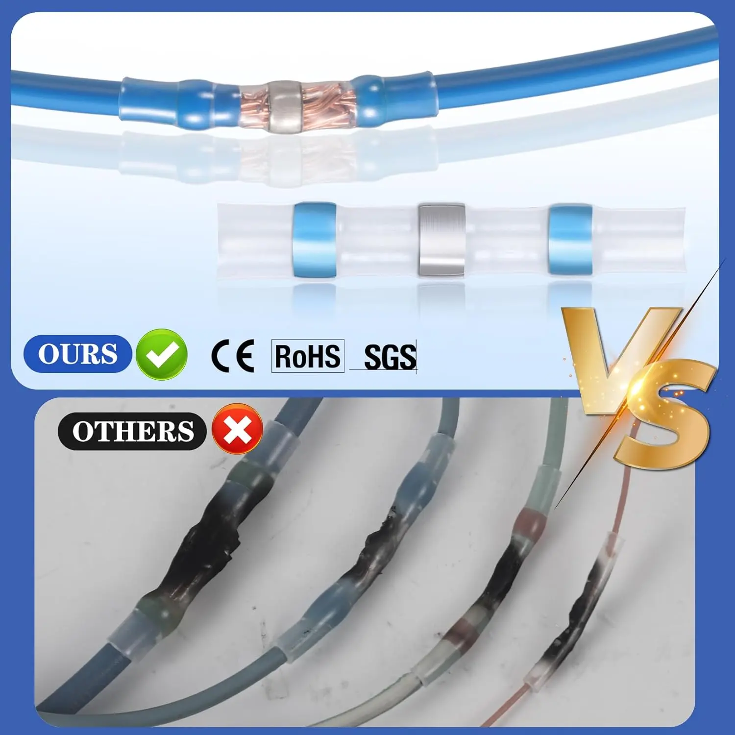 Solder Sleeve Seal Heat Shrink Butt Wire Connectors Terminals Waterproof
