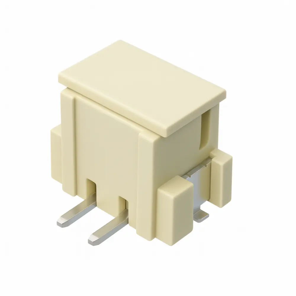2.50mm Vertical SMT Wire-to-Board Connector with SMT gull-wing terminals and metal hold-down pads — Dragon Well