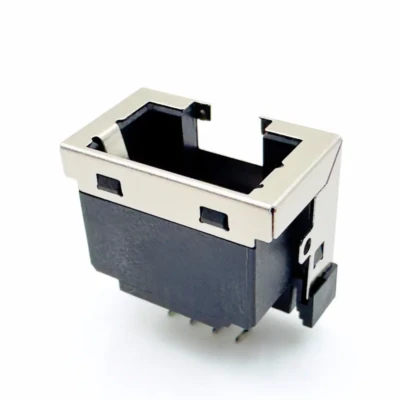 Mid-Mount RJ45 Connectors RJ45-801-ABK8AS02L-RH
