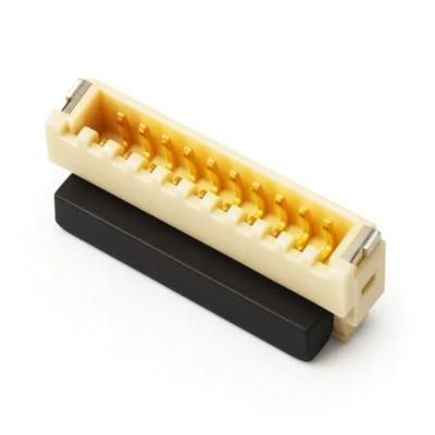 0.5mm Back-Flip FPC Connector – Ultra-Low-Profile ZIF, Right-Angle SMT, 1.0mm Height