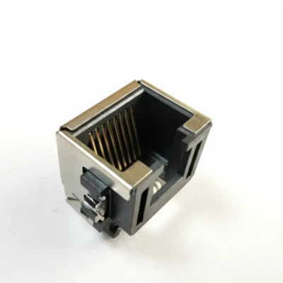 RJ45 Jack Mid Mount | Side Entry, Shielded SMT, Non-Magnetic DW-RJ45-S001115-01TR-01