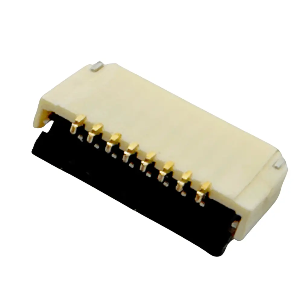 0.5mm Back-Flip FPC Connector – Ultra-Low-Profile ZIF, Right-Angle SMT, 1.0mm Height 0.5mm Back-Flip FPC Connector – Ultra-Low-Profile ZIF, Right-Angle SMT, 1.0mm Height