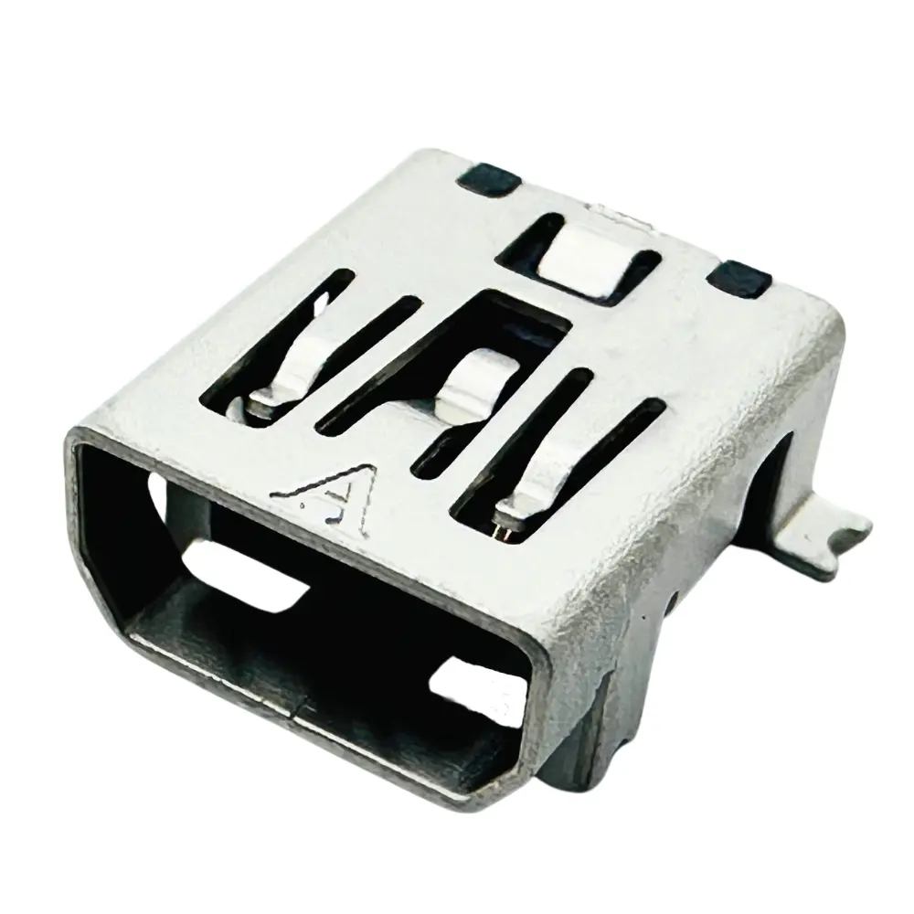 High-Quality Mini USB Type B Connector – Reliable 5-Pin SMT + DIP Design for Secure Data Transfer