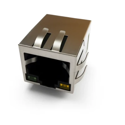 Magnetic RJ45 1x1 Tab-Down Jack – Pro-Grade 100BASE-T DIP with LEDs