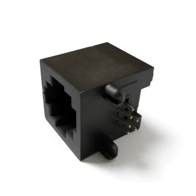 RJ45 Modular Jack, 1×1 8P8C, Tab-Up, DIP, No-LED