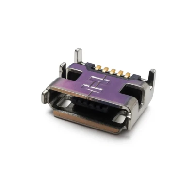 Micro USB B 5-pin female connector – Rugged SMD + DIP