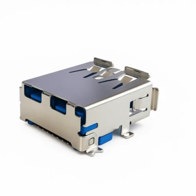 USB 3.0 Type-A dual port connector – Stacked Right-Angle SMT + DIP