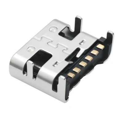 USB Type-C 6-pin female connector – Compact Right-Angle SMT, 3 A, 5 V