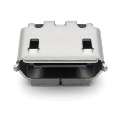 Micro USB B Type 5P Female Connector, SMT + DIP, 7.2mm width, 1A 30V, 10,000 cycles, LCP UL94V-0, Nickel plating, Reinforced shell grounding.