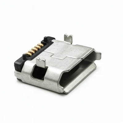 Micro USB 5-pin female connector – Ultra-Slim Mid-Mount