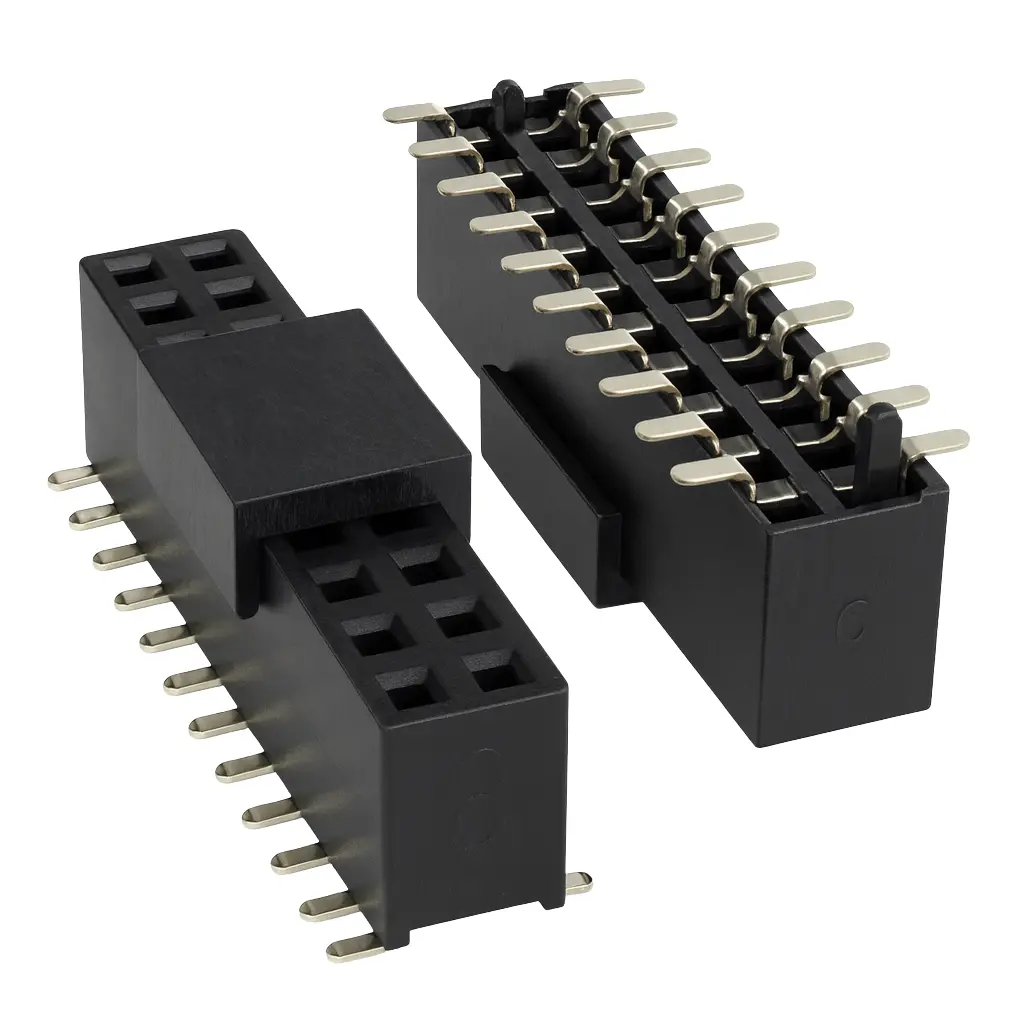 1.27mm Dual Row SMT Female Header 4.3mm 1.27mm Dual Row SMT Female Header 4.3mm