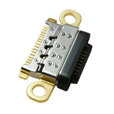 USB Type-C vertical waterproof connector – 16-pin, Sunken Board 1.58