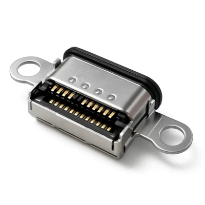 USB Type-C Waterproof SMT Connector – 24-Pin Ear-Mount | Rugged