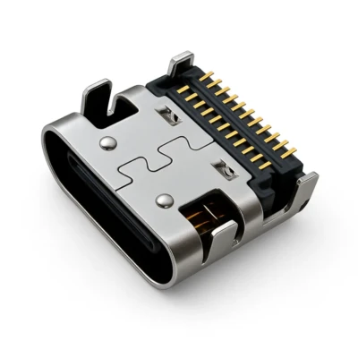USB Type-C 3.1 24Pin Receptacle — SMT + DIP, Double-Row, Shielded