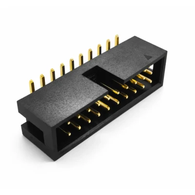 .54mm dual row SMT box header shrouded connector for PCB interconnects