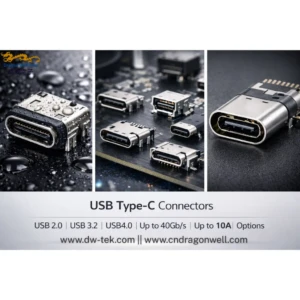 USB Type-C connectors series USB2.0 USB3.2 USB4 up to 40Gbps up to 10A
