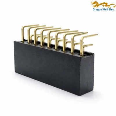 2-54mm Dual Row Right Angle Female Header 16 Pin