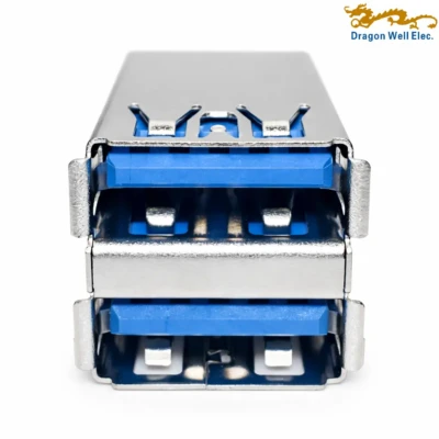 USB 3.0 AF Double Deck Female Connector Right Angle 9 Pin