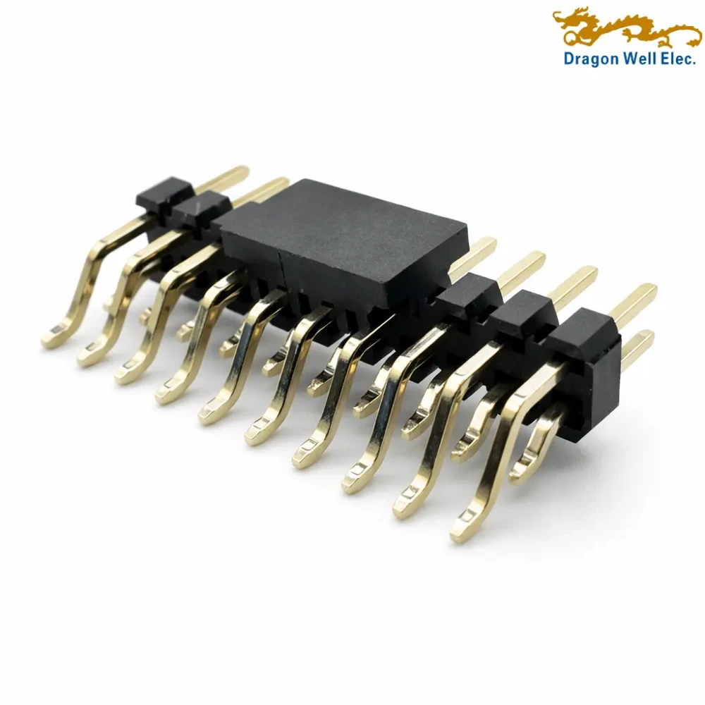 2.00mm Pitch Dual Row Right Angle SMT Pin Header 20 Pin