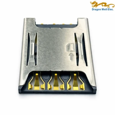 Nano SIM Card Socket 6+1 Pin SMT with Card Detect, 1.4H