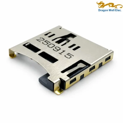Micro SD Card Socket 1-85H Push-Pull SMT with Card Detect