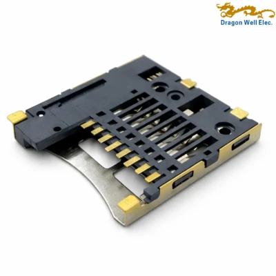 Micro SD Card Socket 1-85H Push-Pull SMT with Card Detect