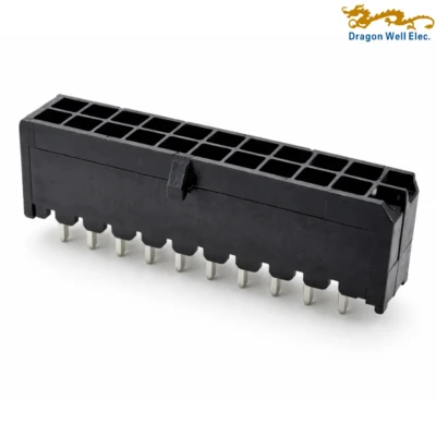 3.00mm Pitch 180° Dual Row Wafer Connector, THT/Through-Hole