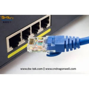 Router connection to RJ45 connector for stable Ethernet performance