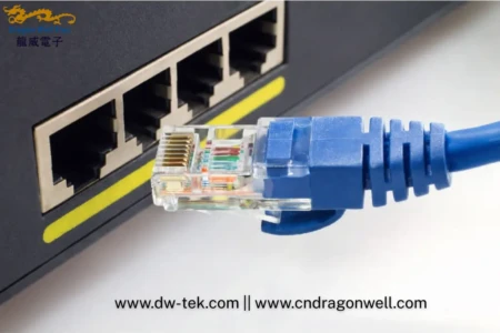 Router connection to RJ45 connector for stable Ethernet performance