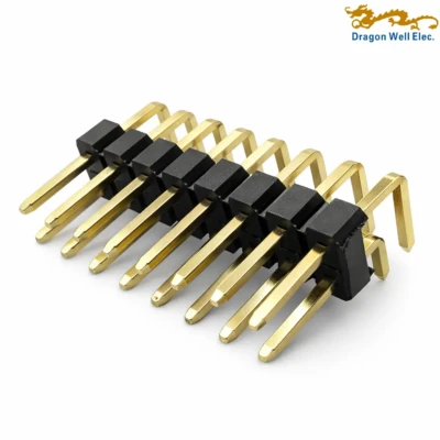 Recent 8 2.54mm Pitch Dual Row Right Angle Pin Header 16 Pin 2.54mm Insulator Height