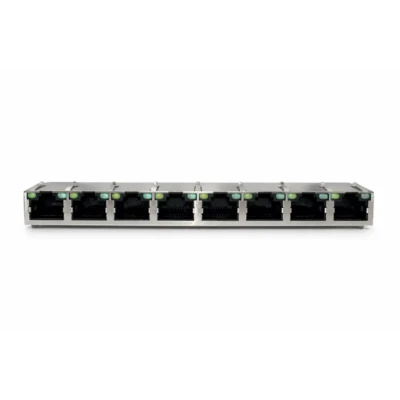 Recent 5 RJ45 8 Port 8P8C Connector with LED Tab-Up