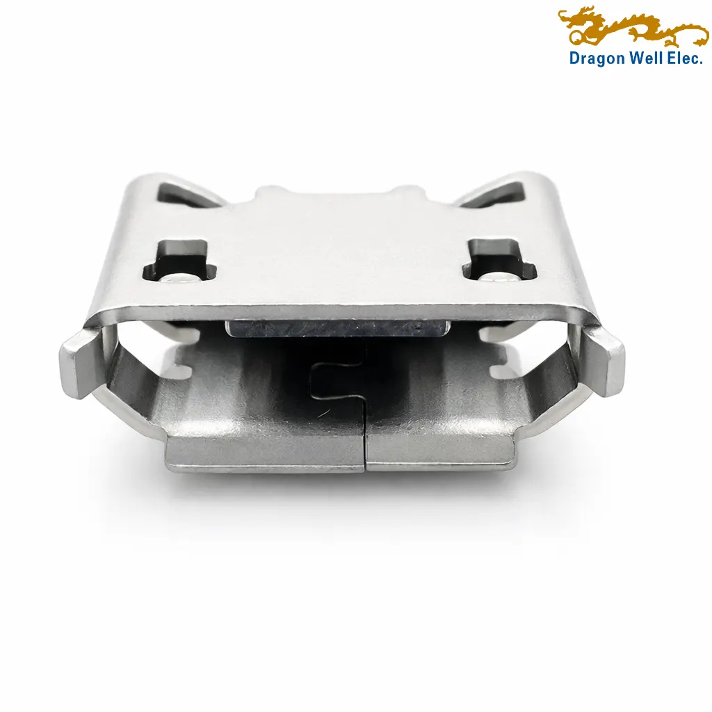 Micro USB 5P Type-B Receptacle, Right Angle Mid-Mount SMT Connector Micro USB 5P Type-B Receptacle, Right Angle Mid-Mount SMT Connector