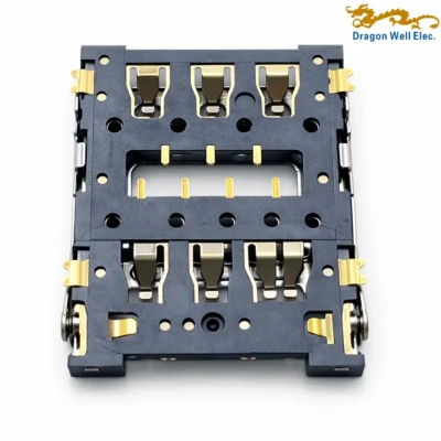Nano SIM Connector 6+1 Pin 1.40H SMT with CD Switch