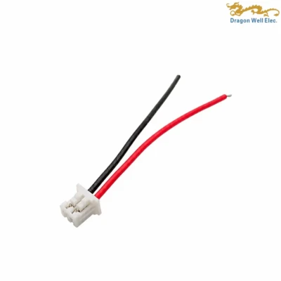 1.25mm 2 pin wire harness with UL1571 AWG 28 red and black leads