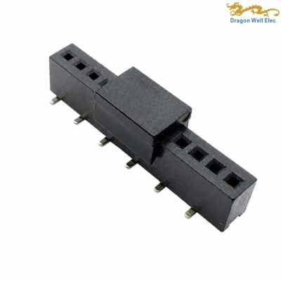 Recent 17 1.27mm 12 pin SMT female header with removable placement cap