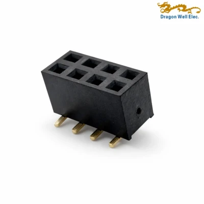 Flash Sell 3 2.54mm Female Header Dual Rows 180° SMT U Type 5.7H (DW-FH-2254651WV08P-01TR-0)