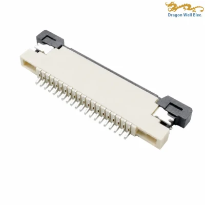 Recent 14 0.5mm 20-Pin Right-Angle Top-Contact Pull-Slider FPC Connector, 1.2mm Height