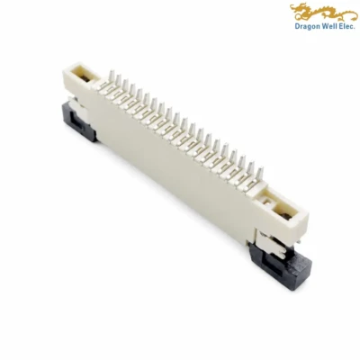 0.5mm 20-Pin Right-Angle Top-Contact Pull-Slider FPC Connector, 1.2mm Height