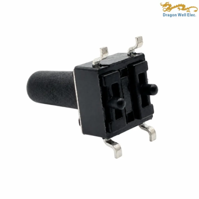 6x6mm SMT tactile switch DW-TS-S060321 with PCB positioning posts