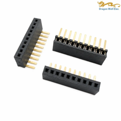 1.27mm right angle female header 10P DW-FH-1127663WR10P-01PE-01